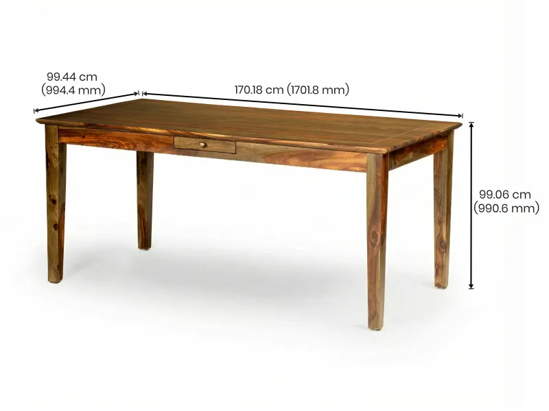 Belle Solid Wood 4 Seater Dining Table